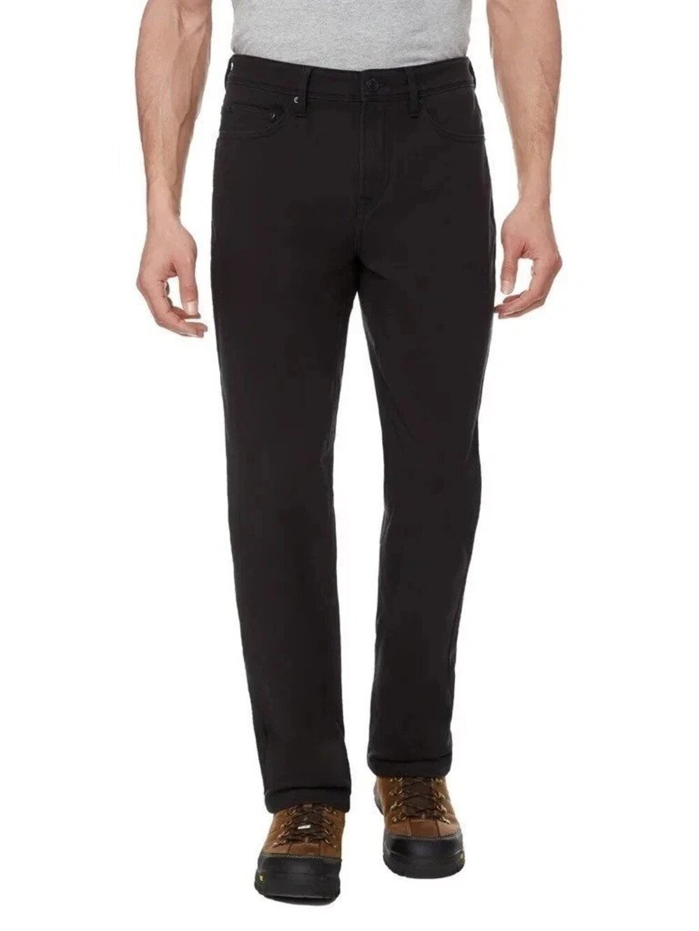 Caterpillar Men's Fleece Lined Canavas Pants Black Size 32 x 34